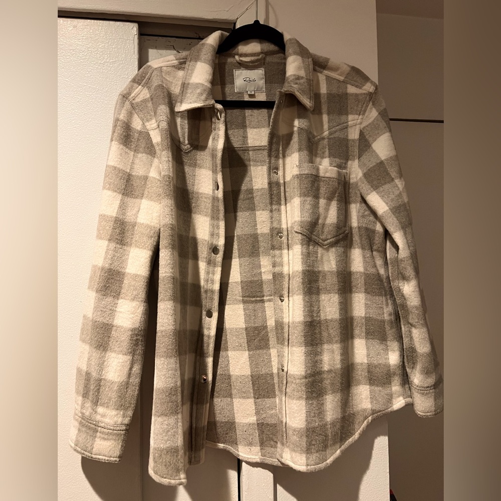Rails Tripp shirt jacket in Ivory Rain size Medium